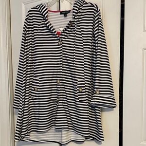 Jones New York Pink and White Striped Top